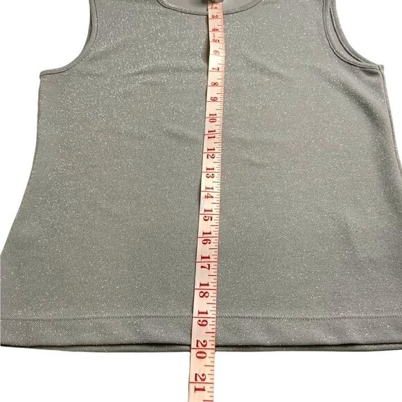 HENNES for H&M Basic Silver Sparkle Sleeveless Tank Top US Sz S - Picture 6 of 8